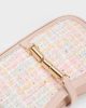 Cesia Metallic Accent Tweed Shoulder Bag – Pink