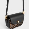 HDFsUGQlDSEOIXYJ.jpg Beaded Metallic Handle Sculptural Bag – Animal Print Black