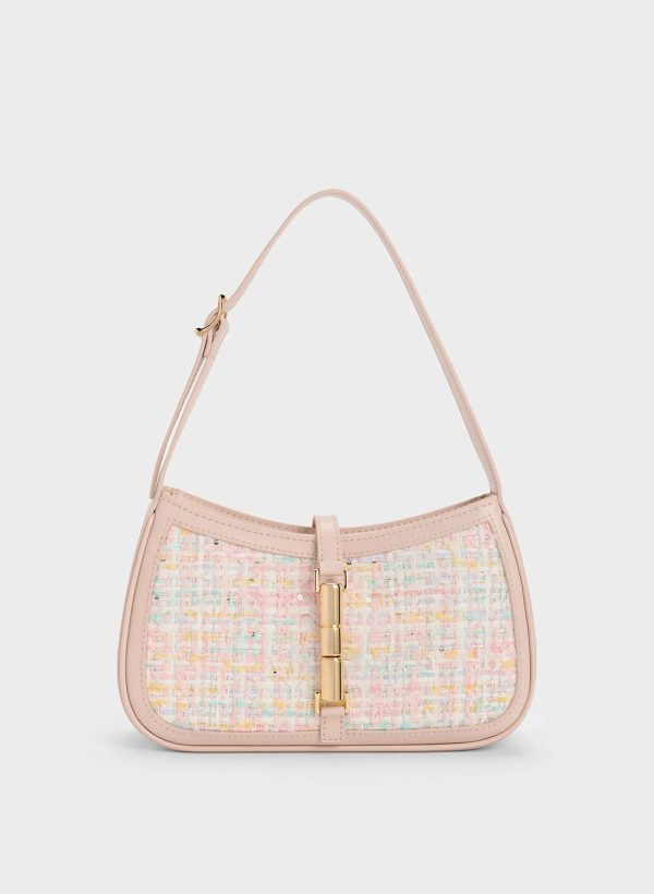 HhlmSrWdAifNLFsX.jpg Cesia Metallic Accent Tweed Shoulder Bag – Pink