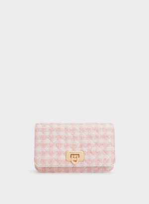 WtqWZUjUjcmUexdt.jpg Cressida Tweed Push-Lock Clutch – Pink