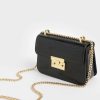 nmskpeyuKOVnrLWd.jpg Croc-Effect Chain Strap Crossbody Bag – Black