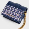 ttvHVvCmKOZsJfLj.jpg Gabine Tweed Chain-Link Card Holder – Navy